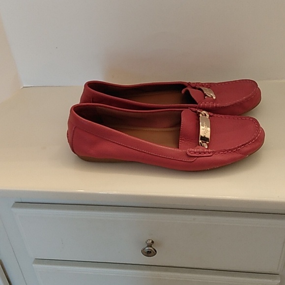Coach Olive Loafers Pebble Grain Flats Slip On Shoes - Picture 5 of 13